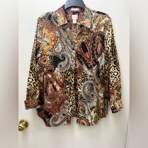 Chico's Multicolor Paisley and Floral Shirt